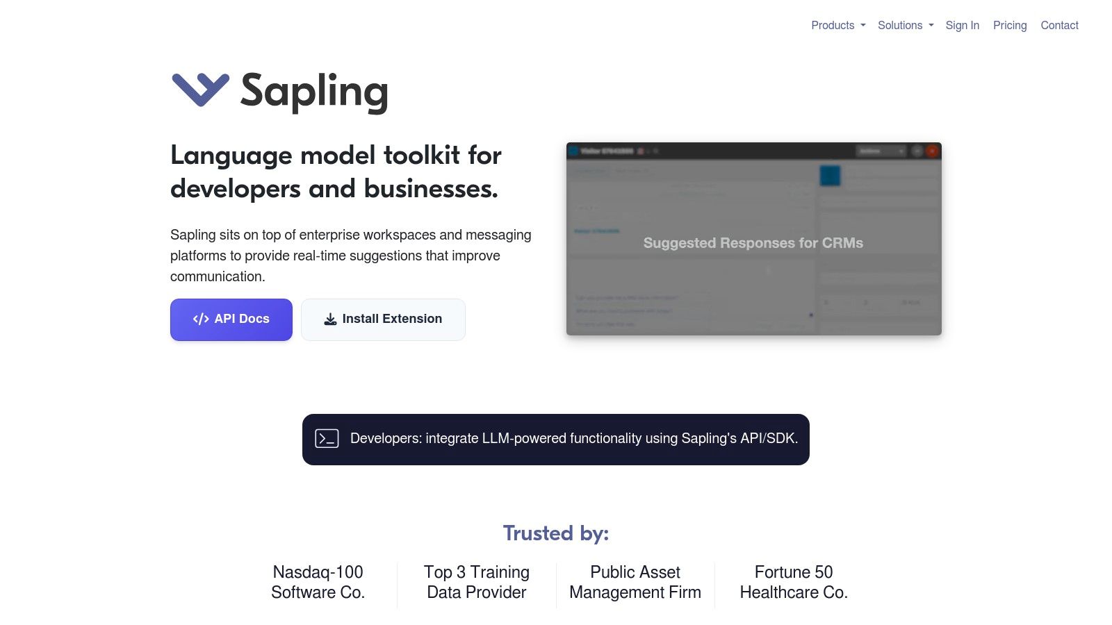 Sapling.ai – AI Detector (API‑first)