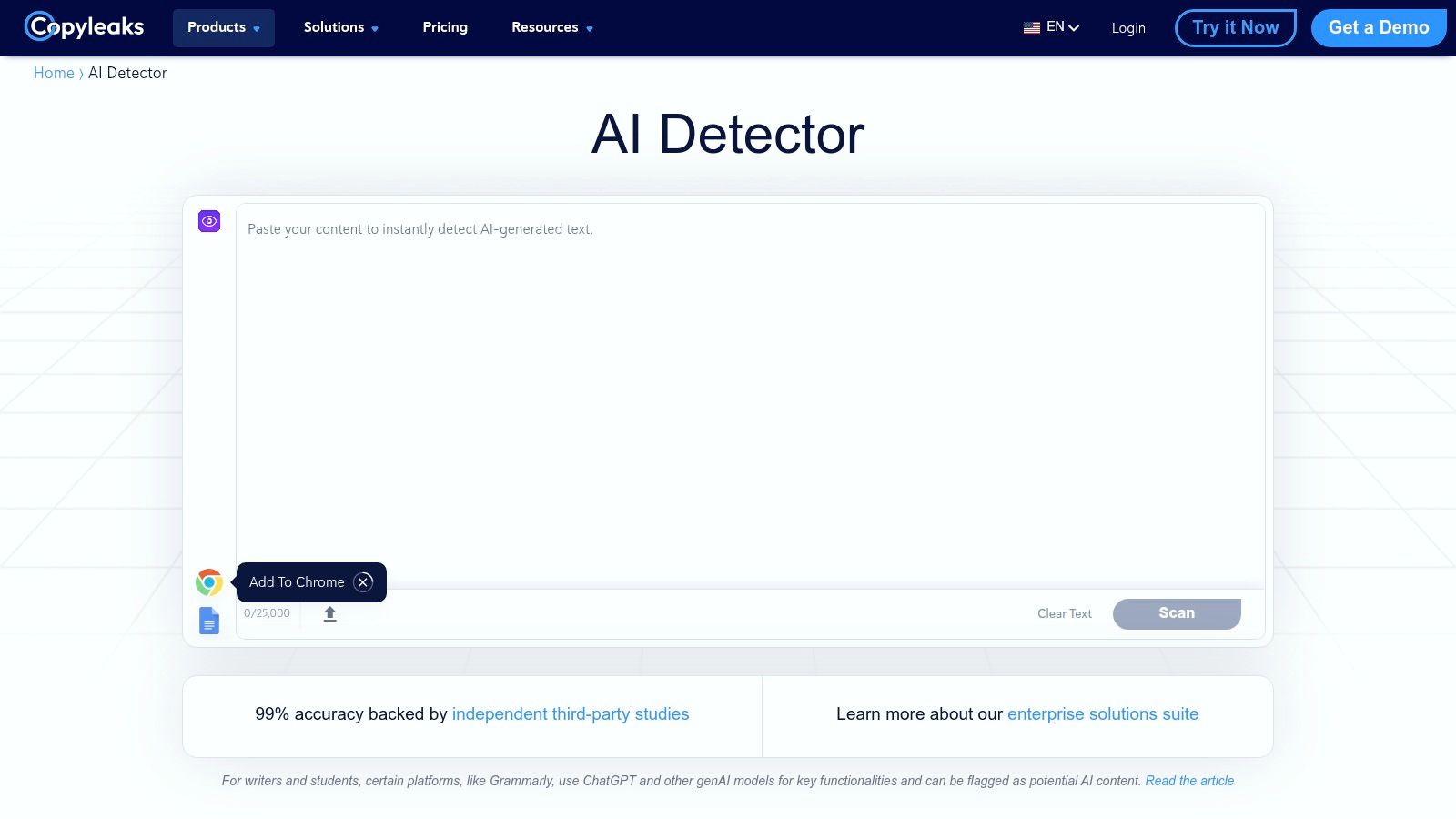 Copyleaks AI Content Detector