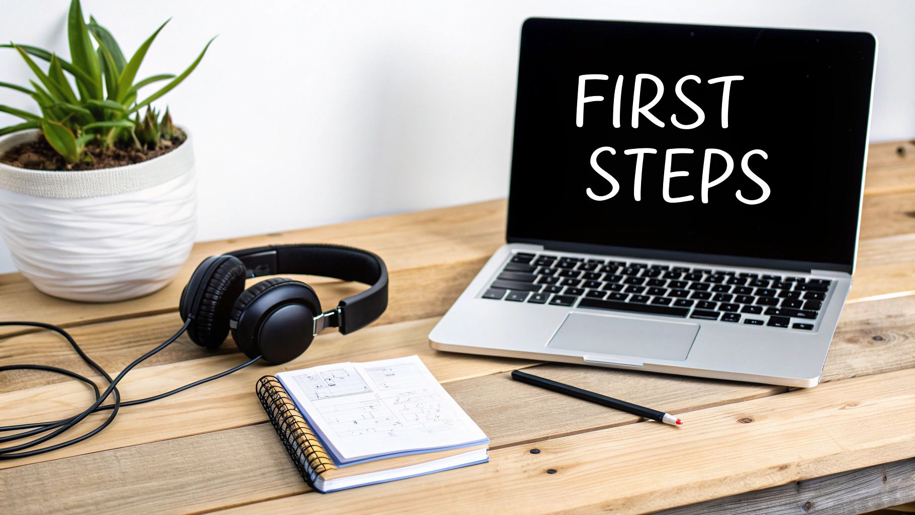A person using a laptop to edit audio waveforms, representing the creation of an electric sound effect.