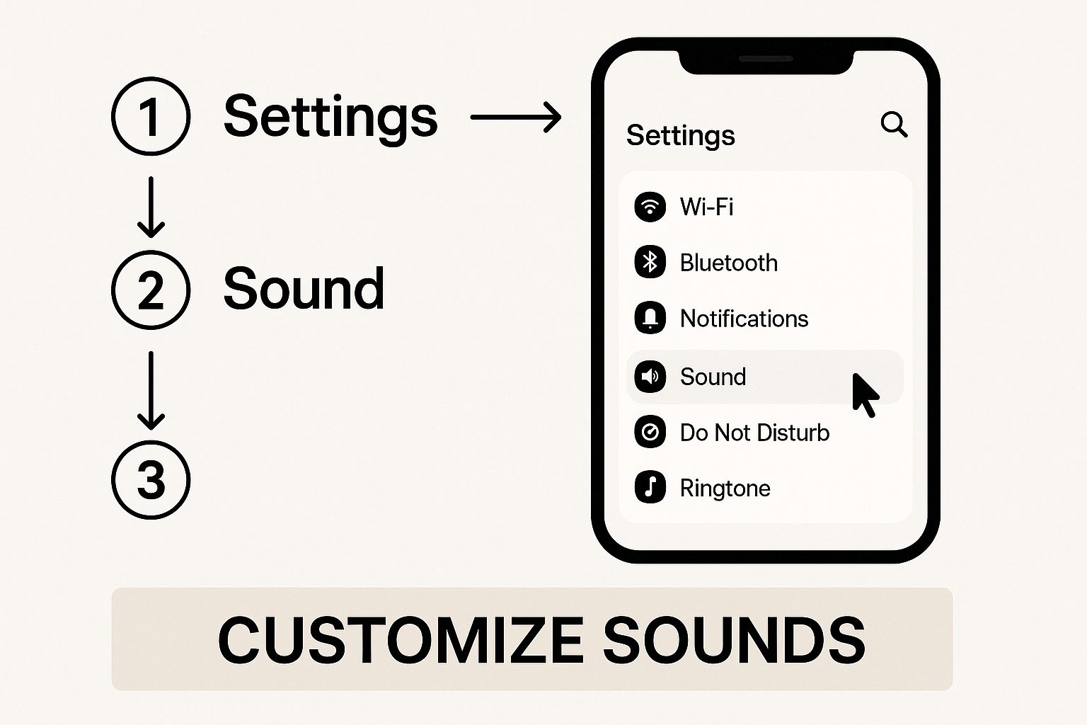 Infographic about phone sound effects