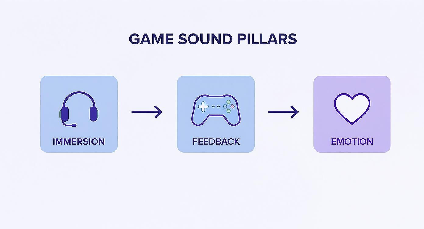 Infographic about sound design for games