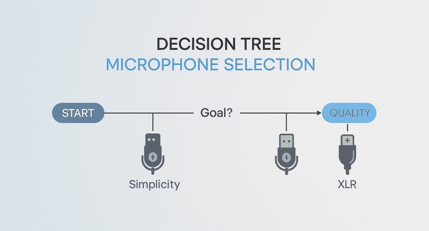 Infographic about best microphone for podcasting