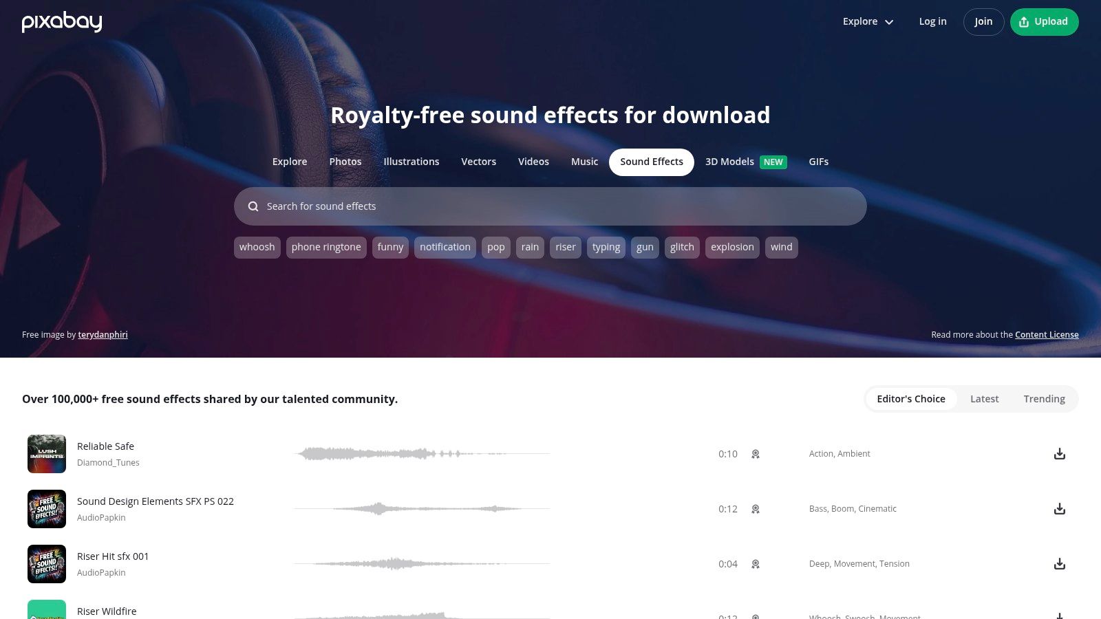 Pixabay Sound Effects