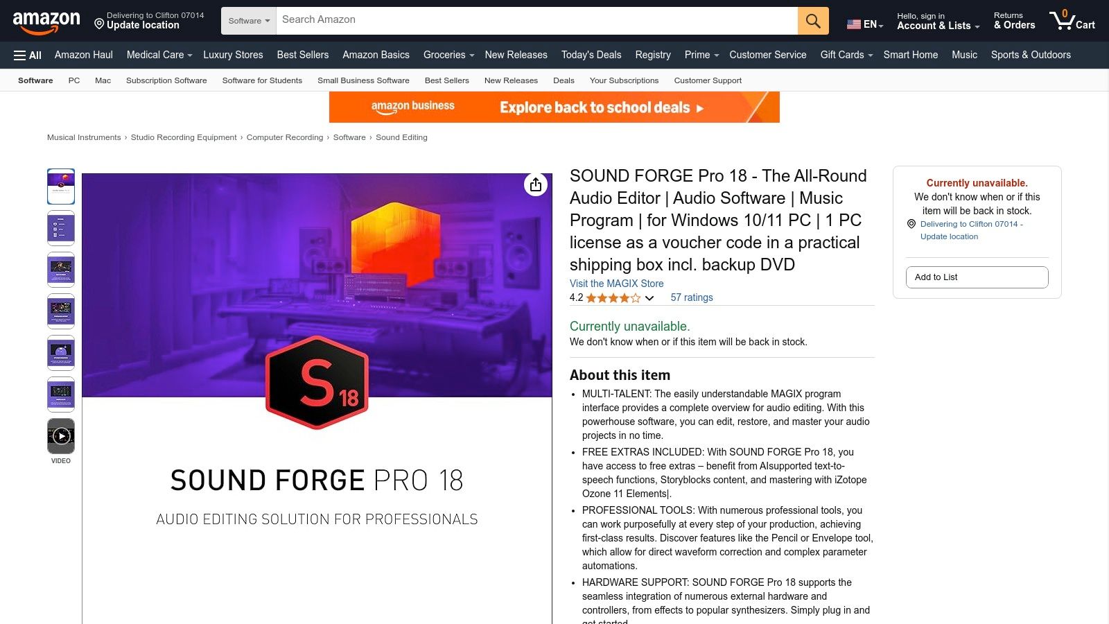Amazon (marketplace — example official product pages for audio editors)