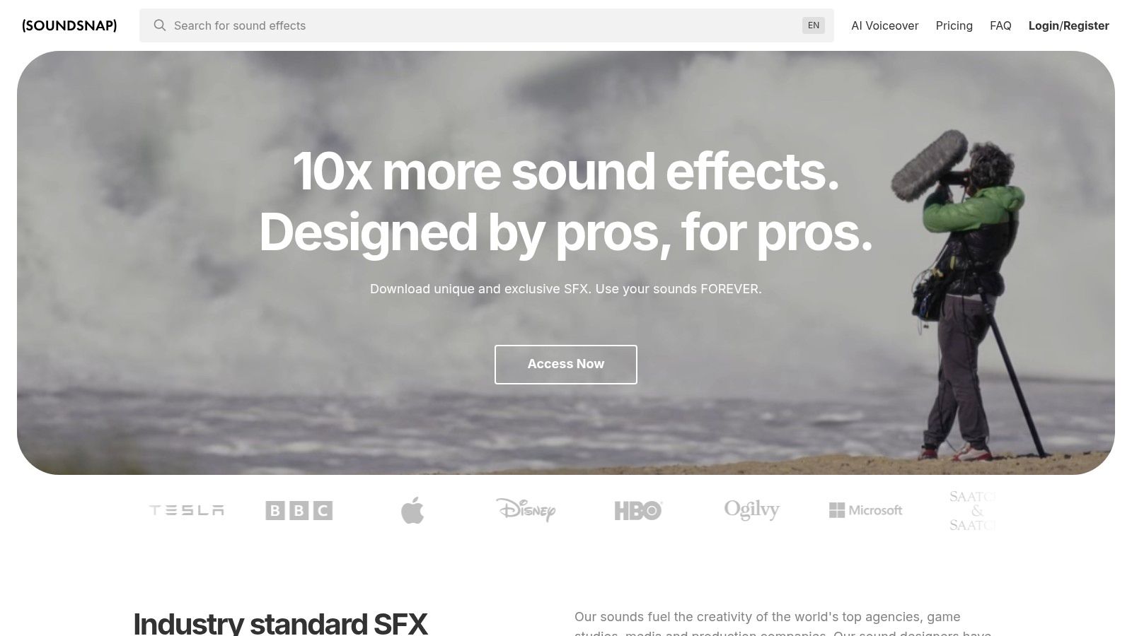 Soundsnap – Dedicated SFX Library