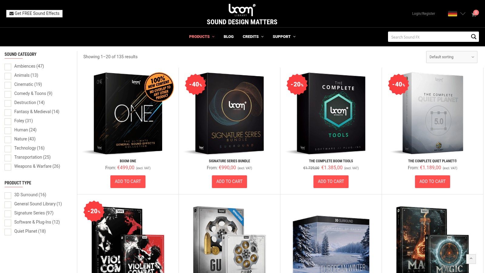 BOOM Library – Premium, Film/Game-Grade SFX Packs and Subscriptions
