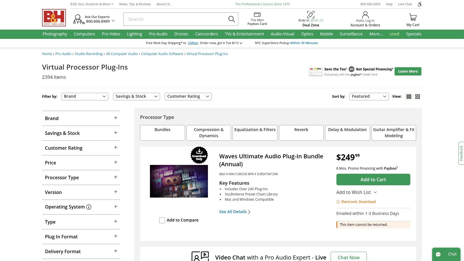 B&H Photo Video (Virtual Processor Plug‑Ins)