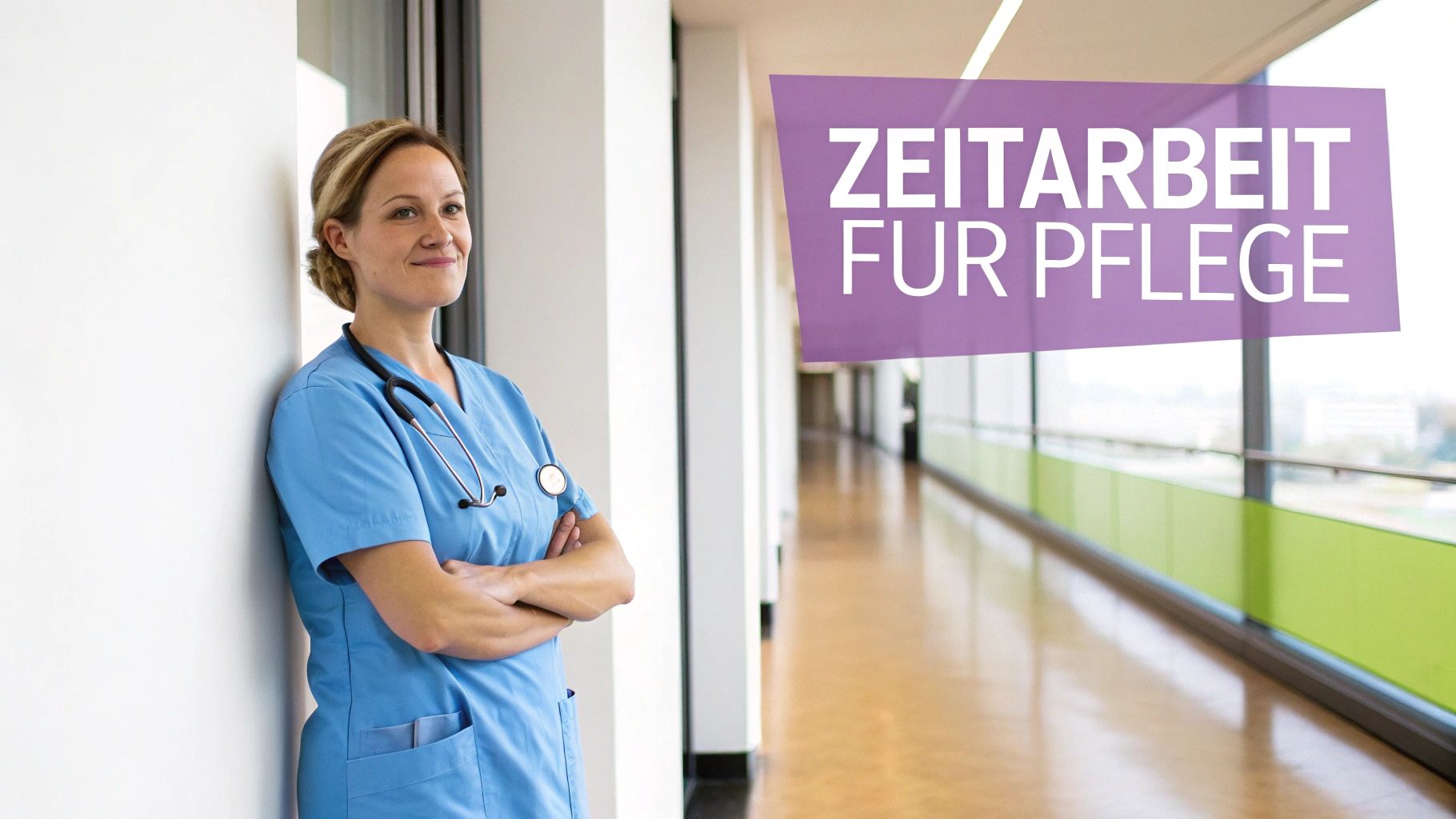 Eine Pflegefachkraft im Gespräch mit einer Patientin in einer modernen Hamburger Einrichtung