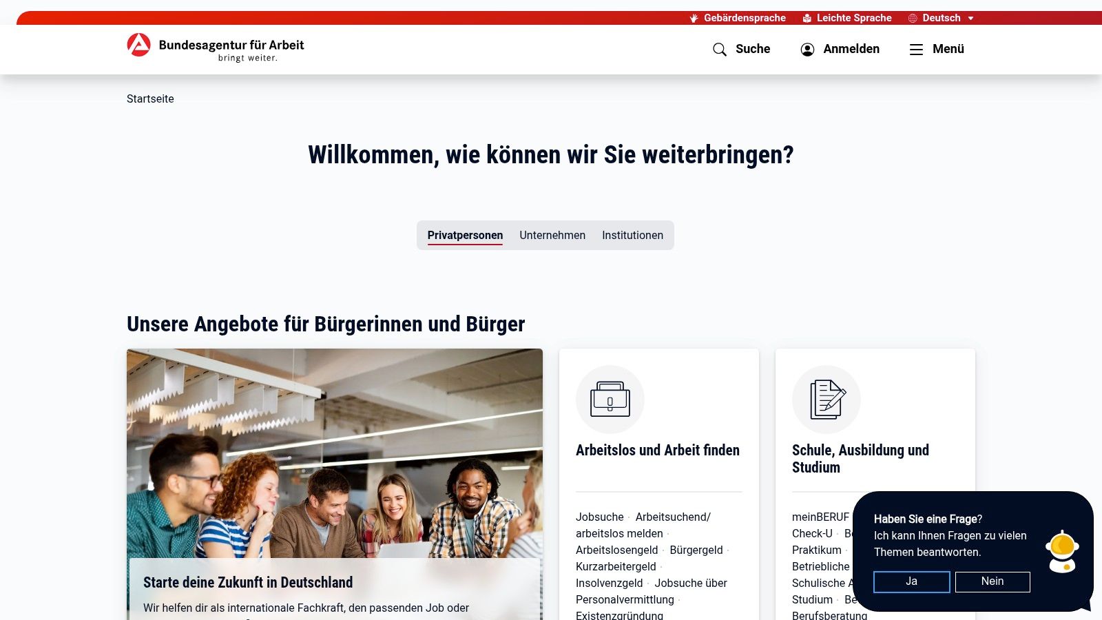 Bundesagentur für Arbeit – Jobsuche