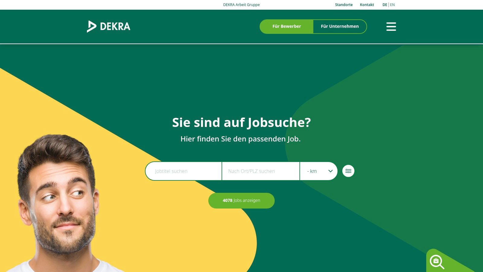 DEKRA Arbeit Gruppe – Standort-/Stellensuche