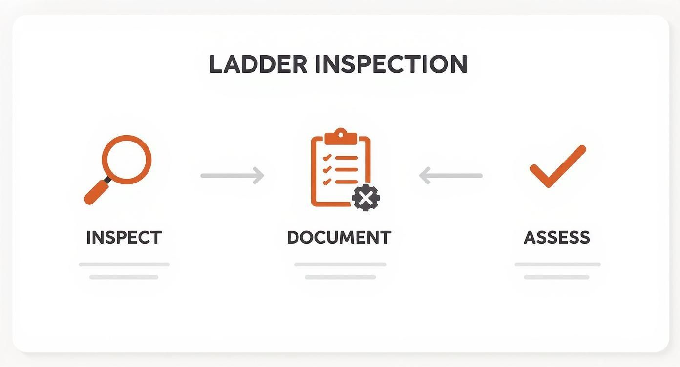 Infographic about inspection of ladders