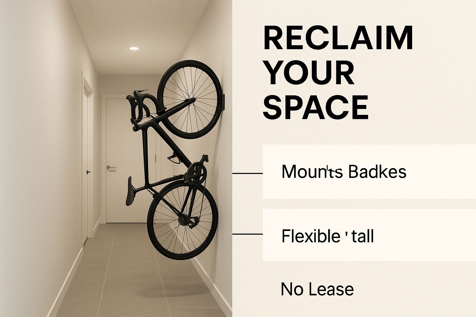 Infographic about bike racks for the home