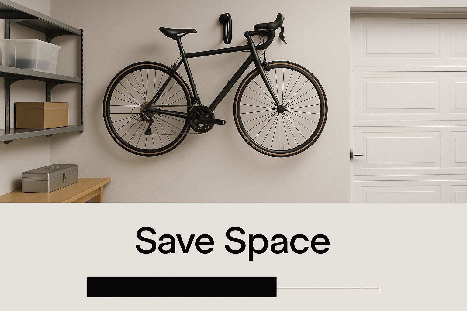 Infographic about hanging bicycle racks