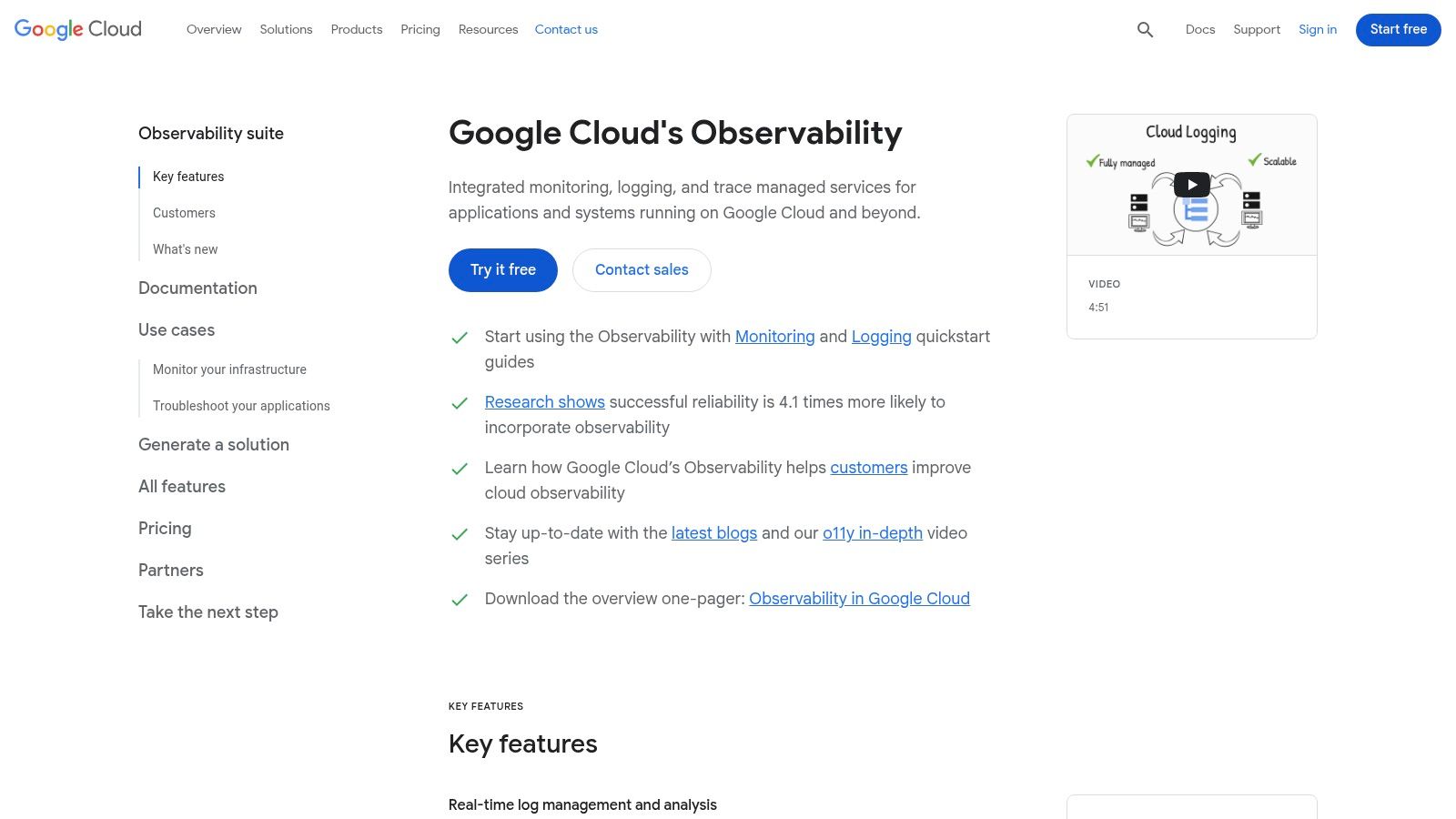 Google Cloud Operations (Cloud Trace, Logging, Monitoring)
