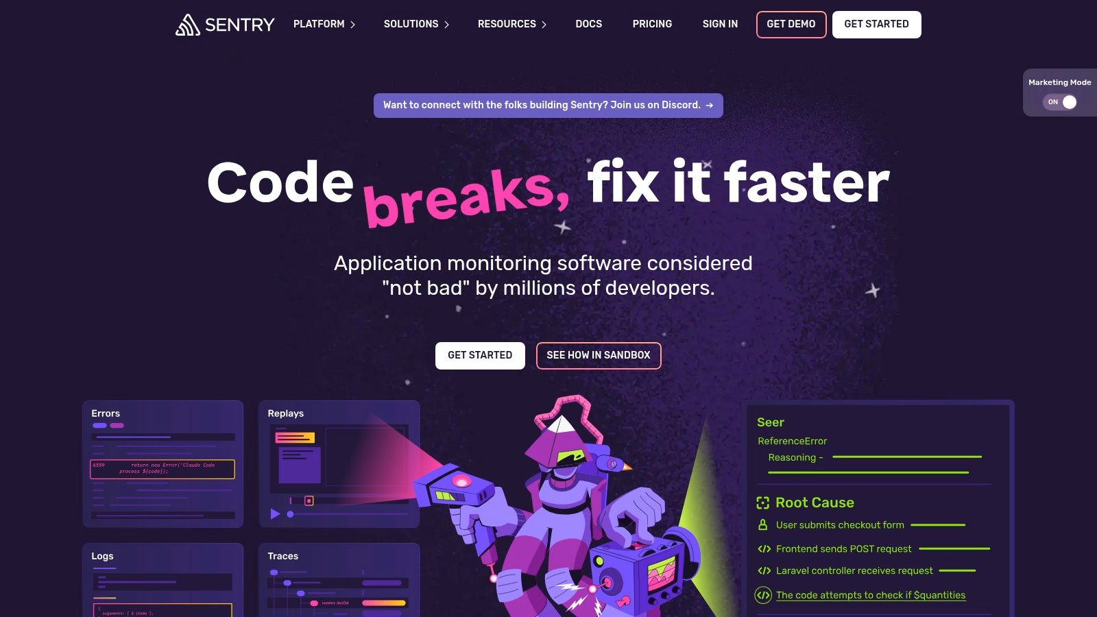Sentry (Performance Monitoring and Tracing)