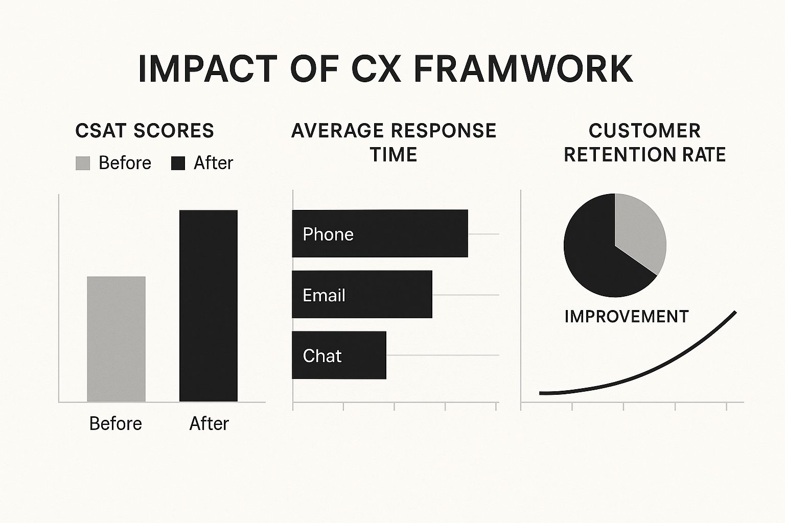 Infographic about customer experience management framework