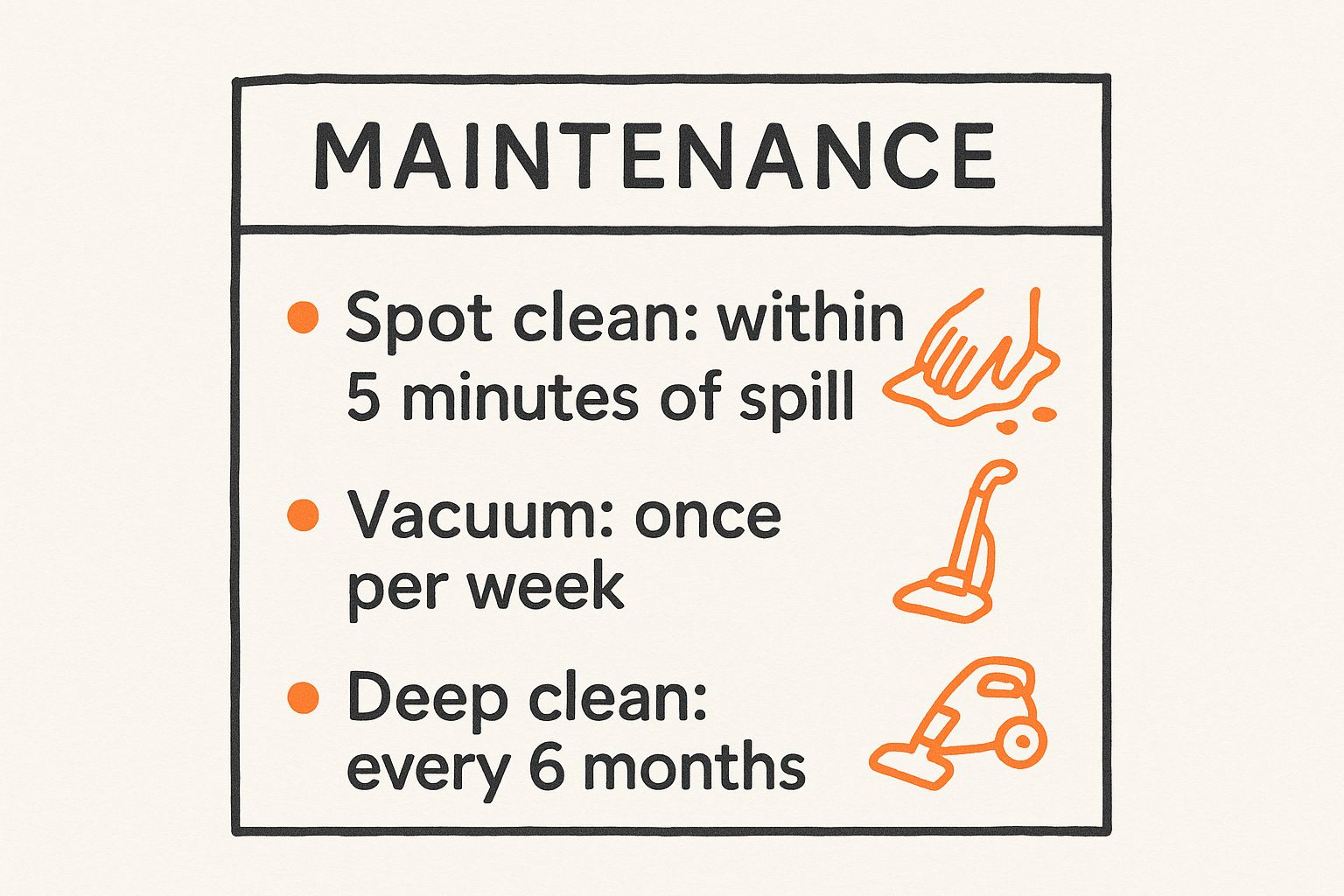 Infographic about how to clean your couch upholstery