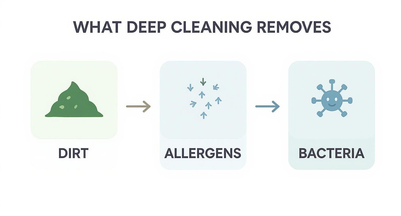 Infographic about deep clean carpet