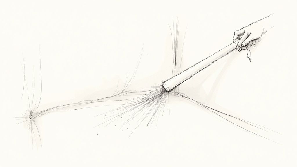 Rubber Broom or Squeegee Method