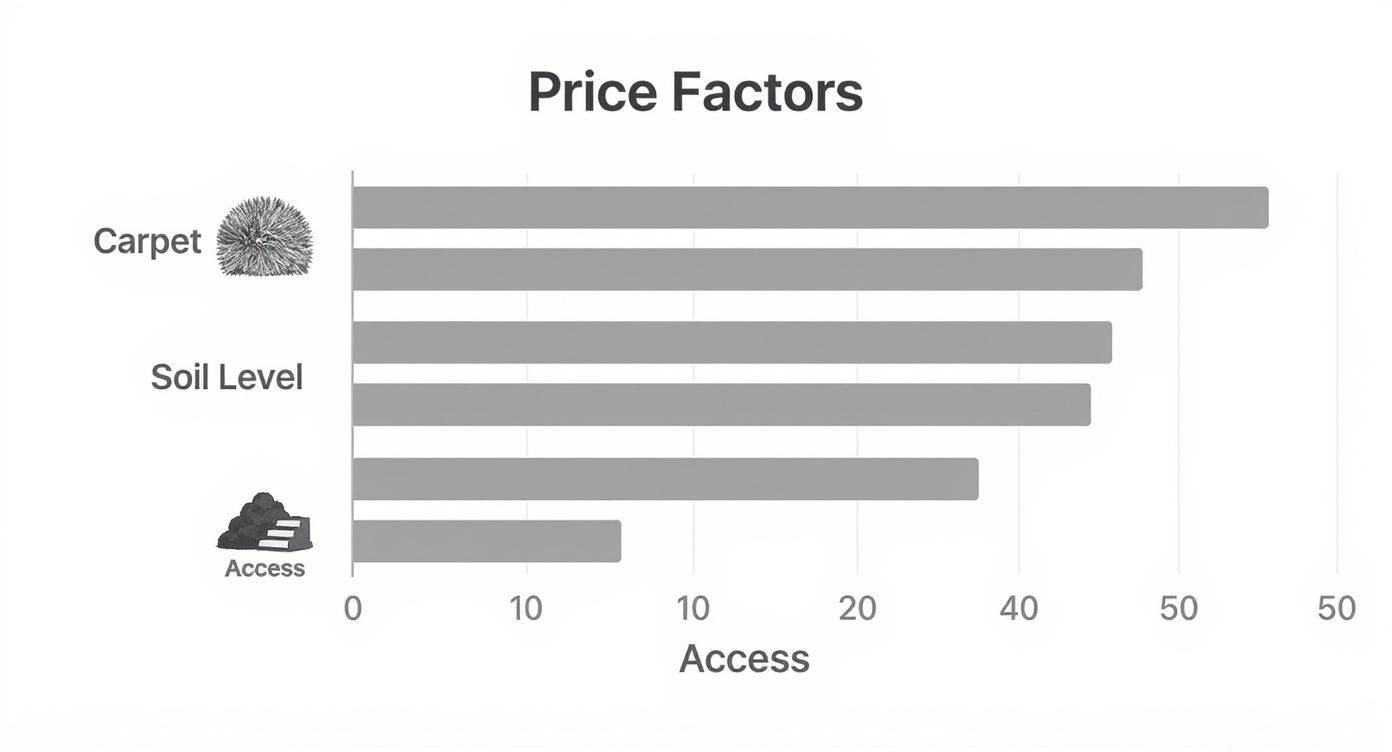 Infographic about commercial carpet cleaning cost