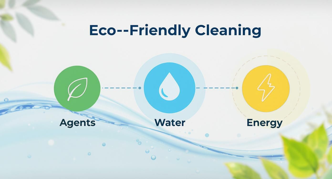 Infographic about eco friendly carpet cleaning services