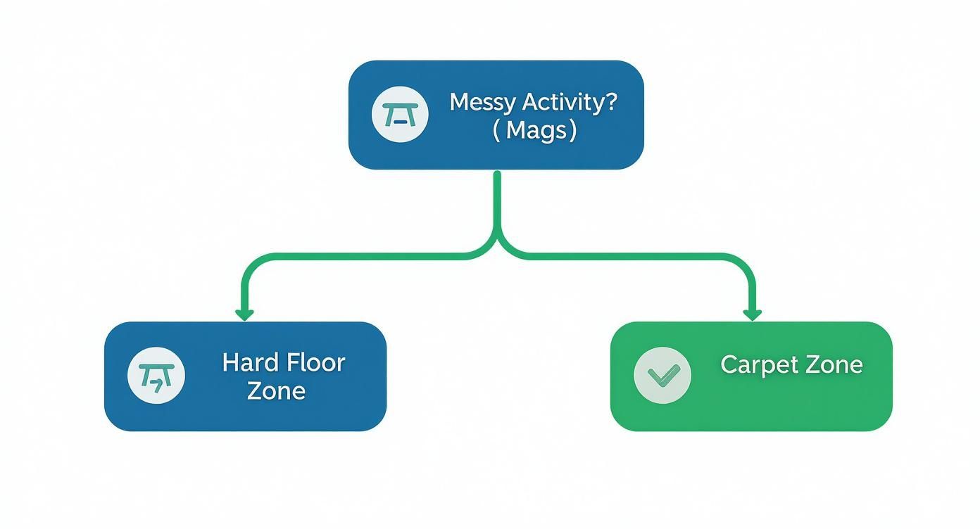 Infographic about protect carpet from stains