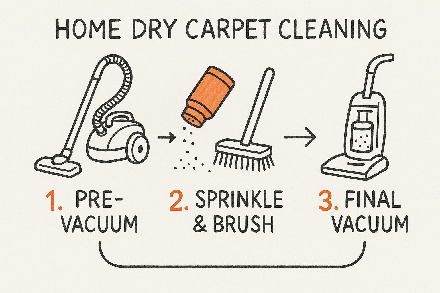 Infographic about dry cleaning carpet