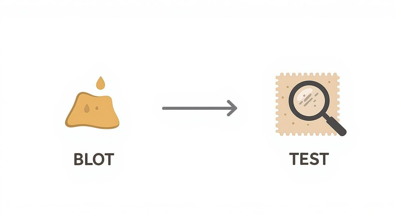 Infographic about baking soda to remove stains from carpets