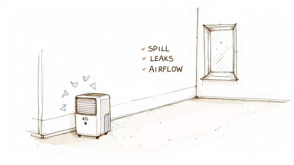 A pristine, clean carpet in a well-lit living room, showcasing a healthy, mildew-free environment.