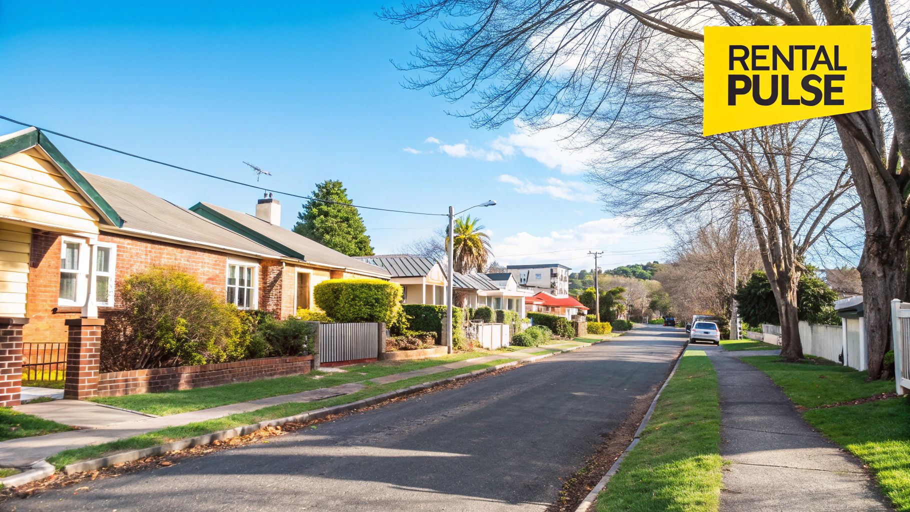 A row of classic Wellington homes on a hillside, overlooking the city