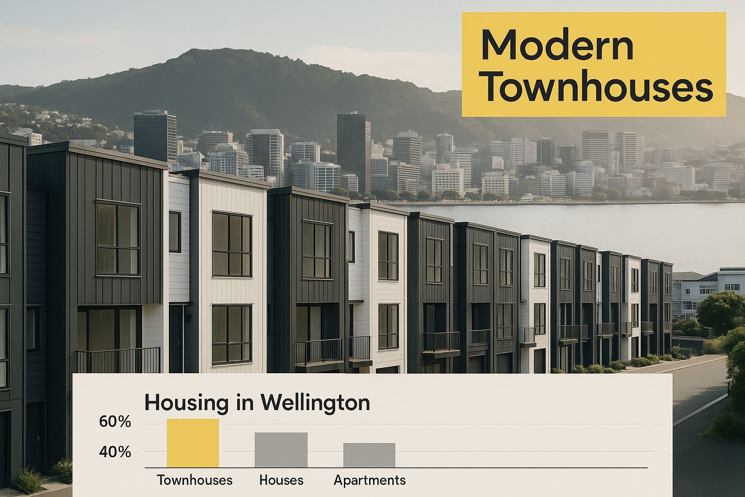 Infographic about The Rise of Townhouses in Wellington: Compact Living with Big Appeal