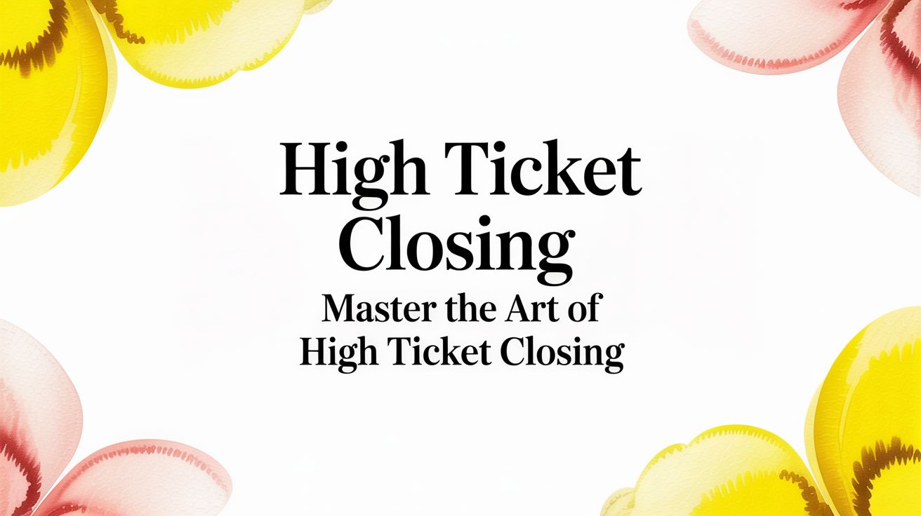 High Ticket Closing: Master the Art of high ticket closing