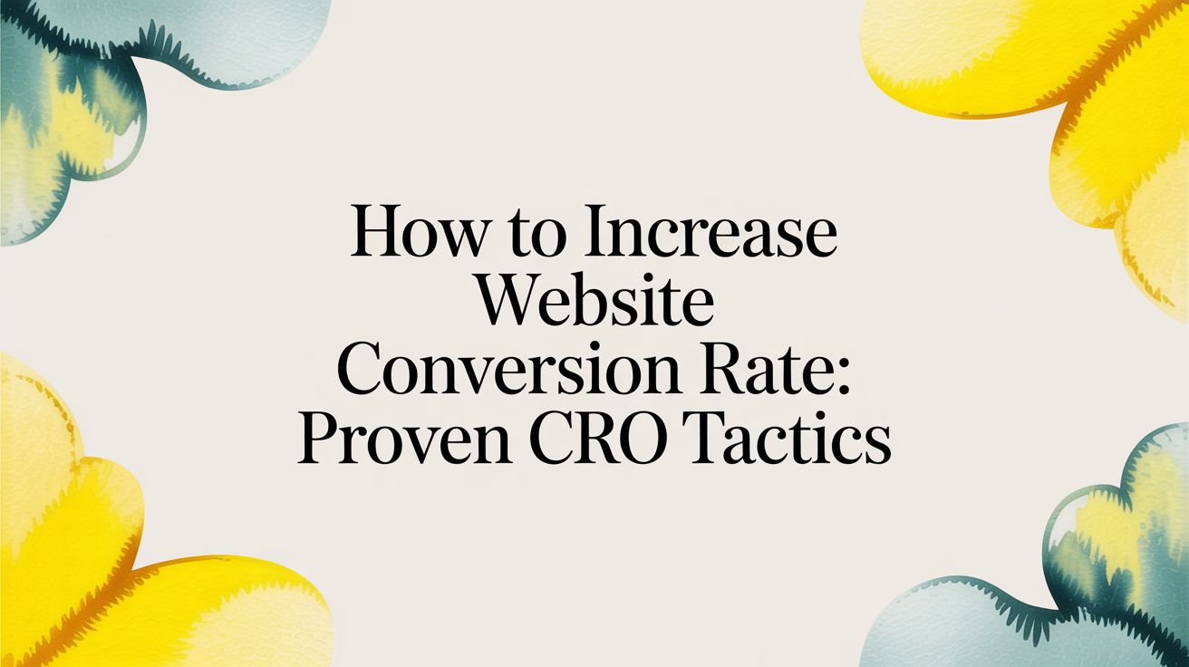 How to increase website conversion rate: Proven CRO tactics