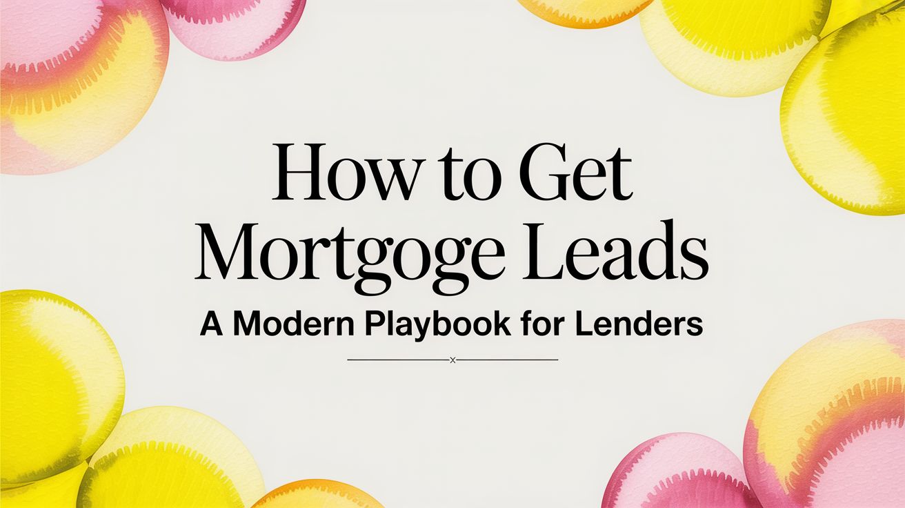How to Get Mortgage Leads A Modern Playbook for Lenders