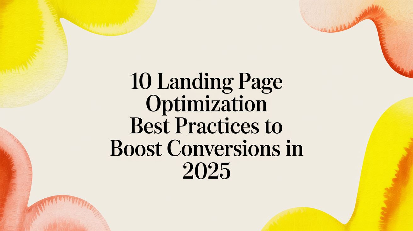 10 Landing Page Optimization Best Practices to Boost Conversions in 2025
