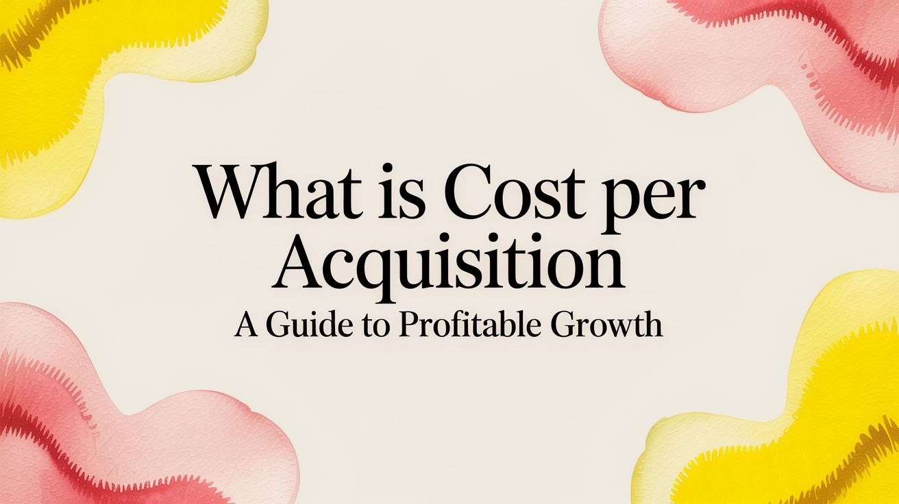 What Is Cost Per Acquisition A Guide to Profitable Growth