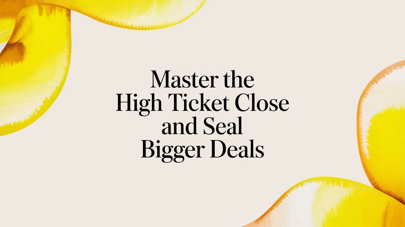 Master the High Ticket Close and Seal Bigger Deals