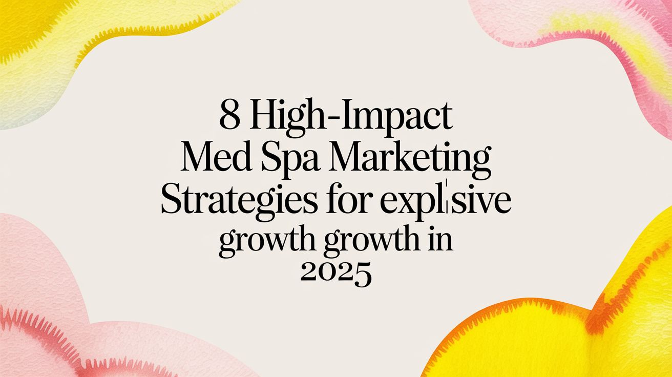 8 High-Impact Med Spa Marketing Strategies for Explosive Growth in 2025