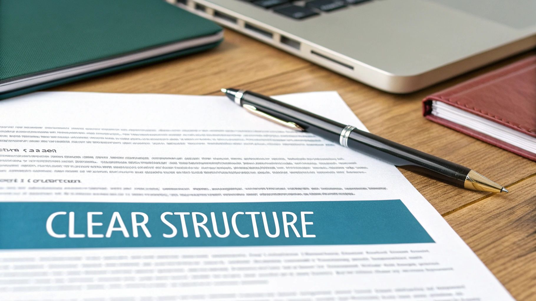 A person at a desk carefully constructing their cover letter, highlighting different sections.