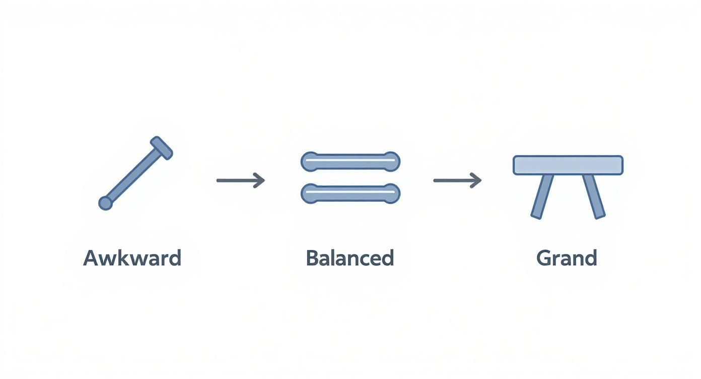 Infographic about curtain rod size chart