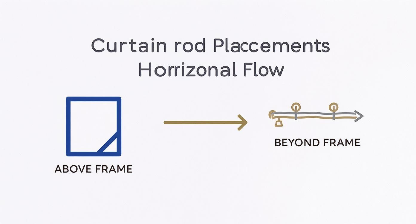 Infographic about measuring for window curtains