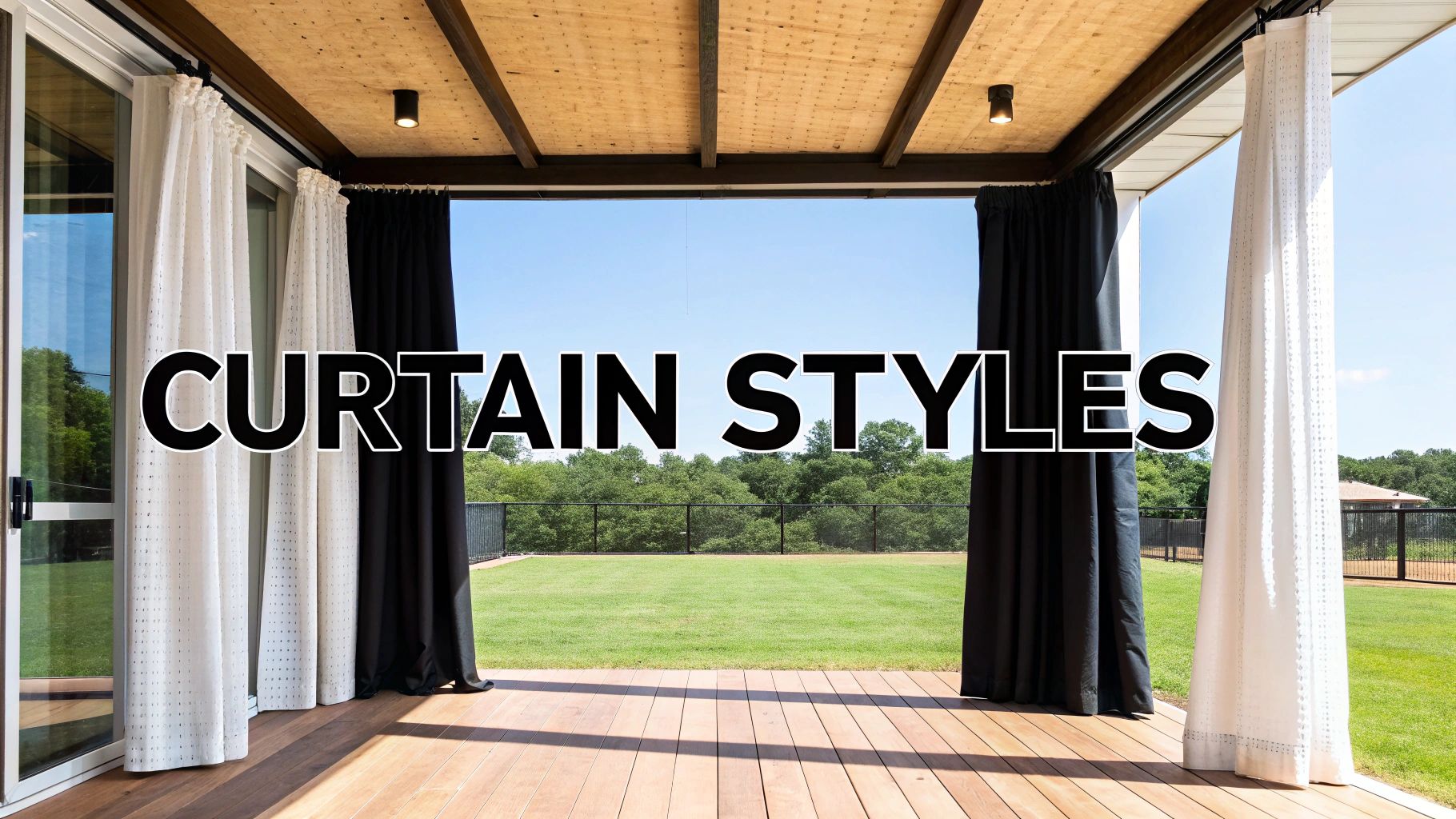 Modern sunroom showcasing sleek grommet-top curtains that complement the minimalist decor.