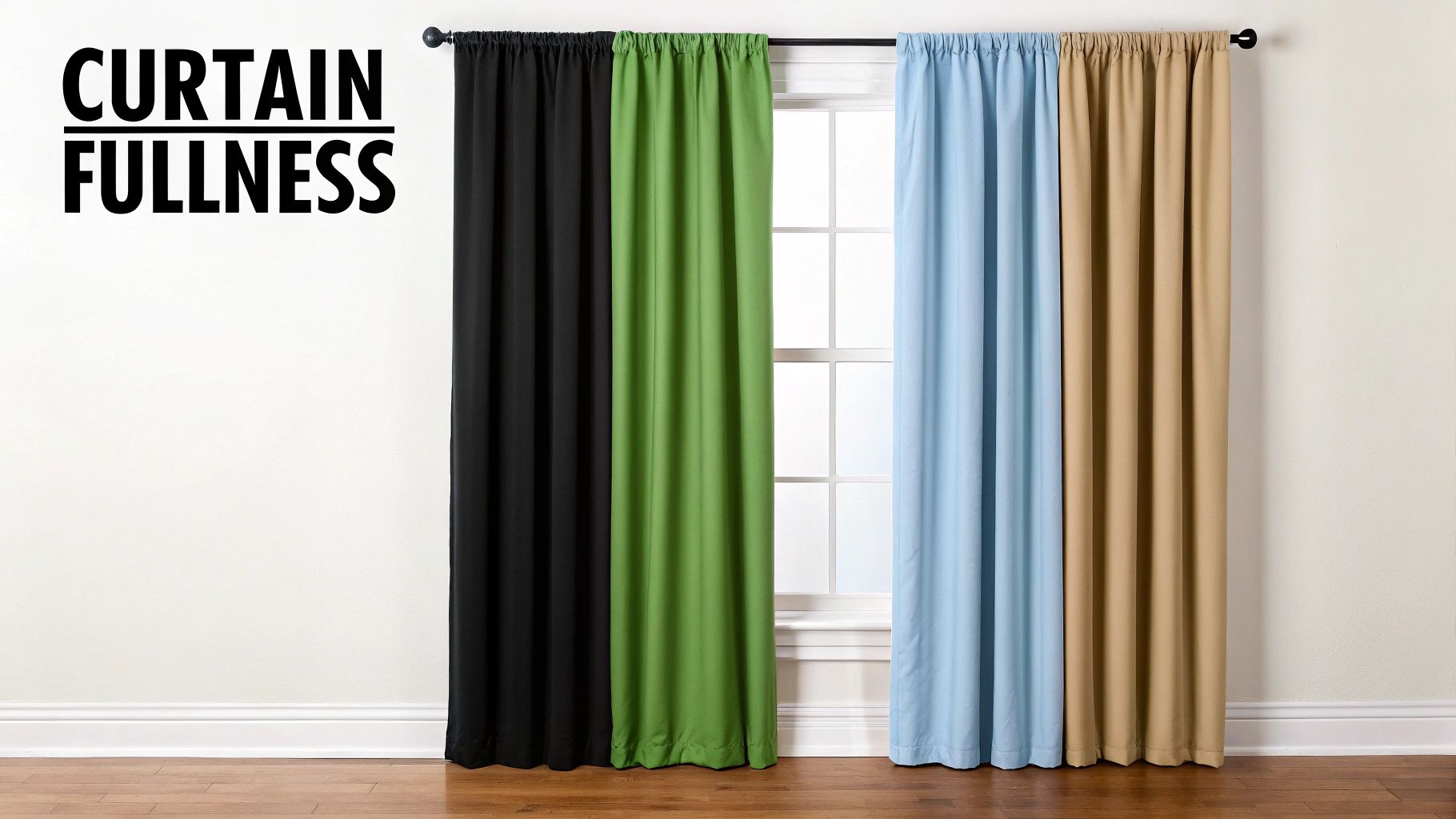 Curtain panels showcasing fullness