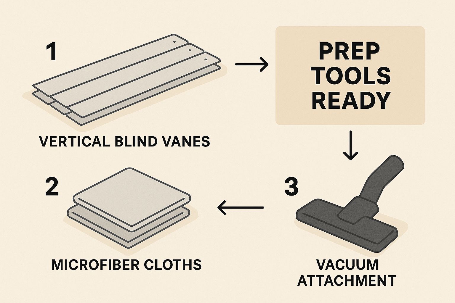 Infographic about how to wash blinds vertical