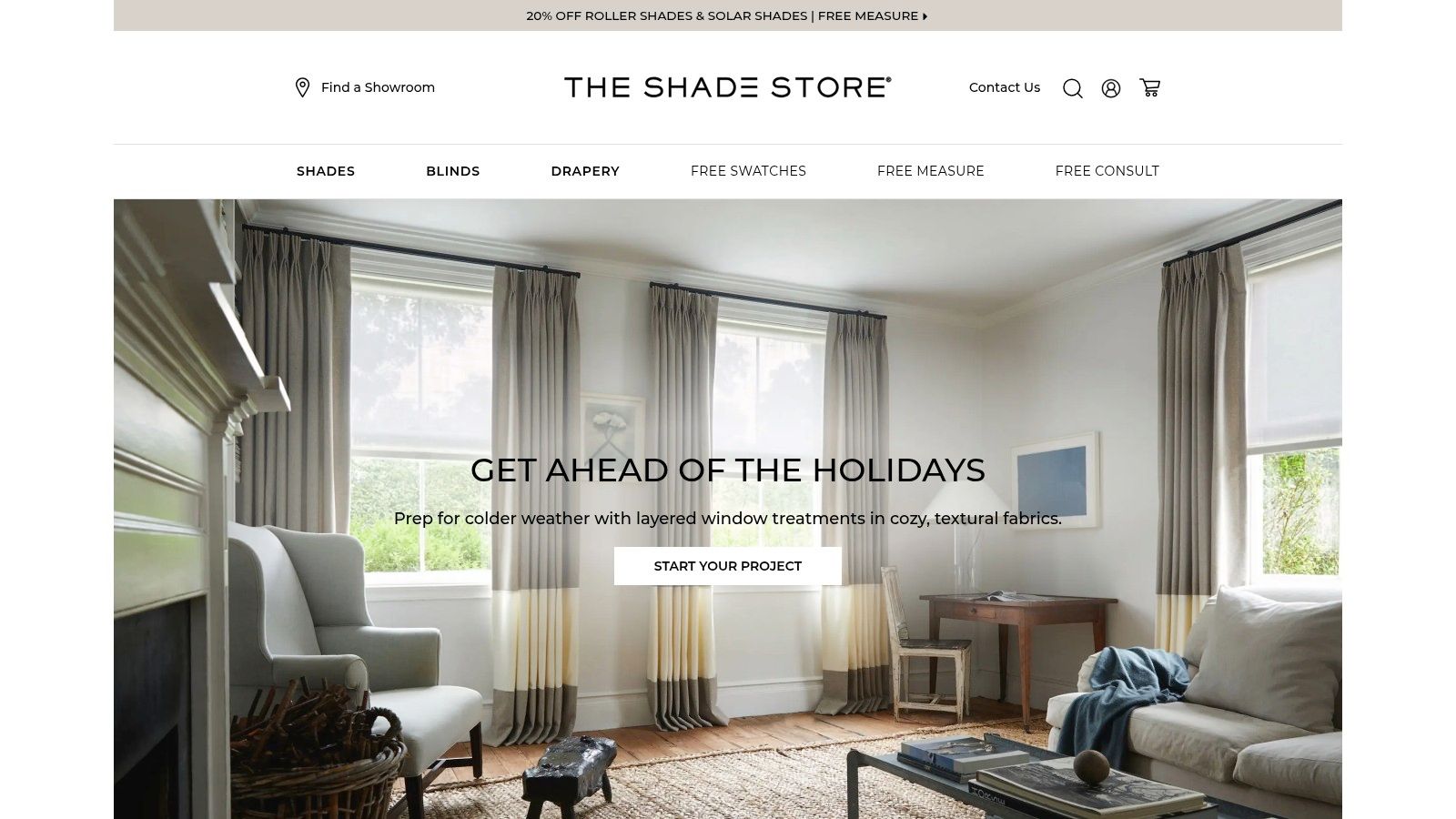 Modern, custom ripplefold drapes from The Shade Store in a high-ceilinged room.