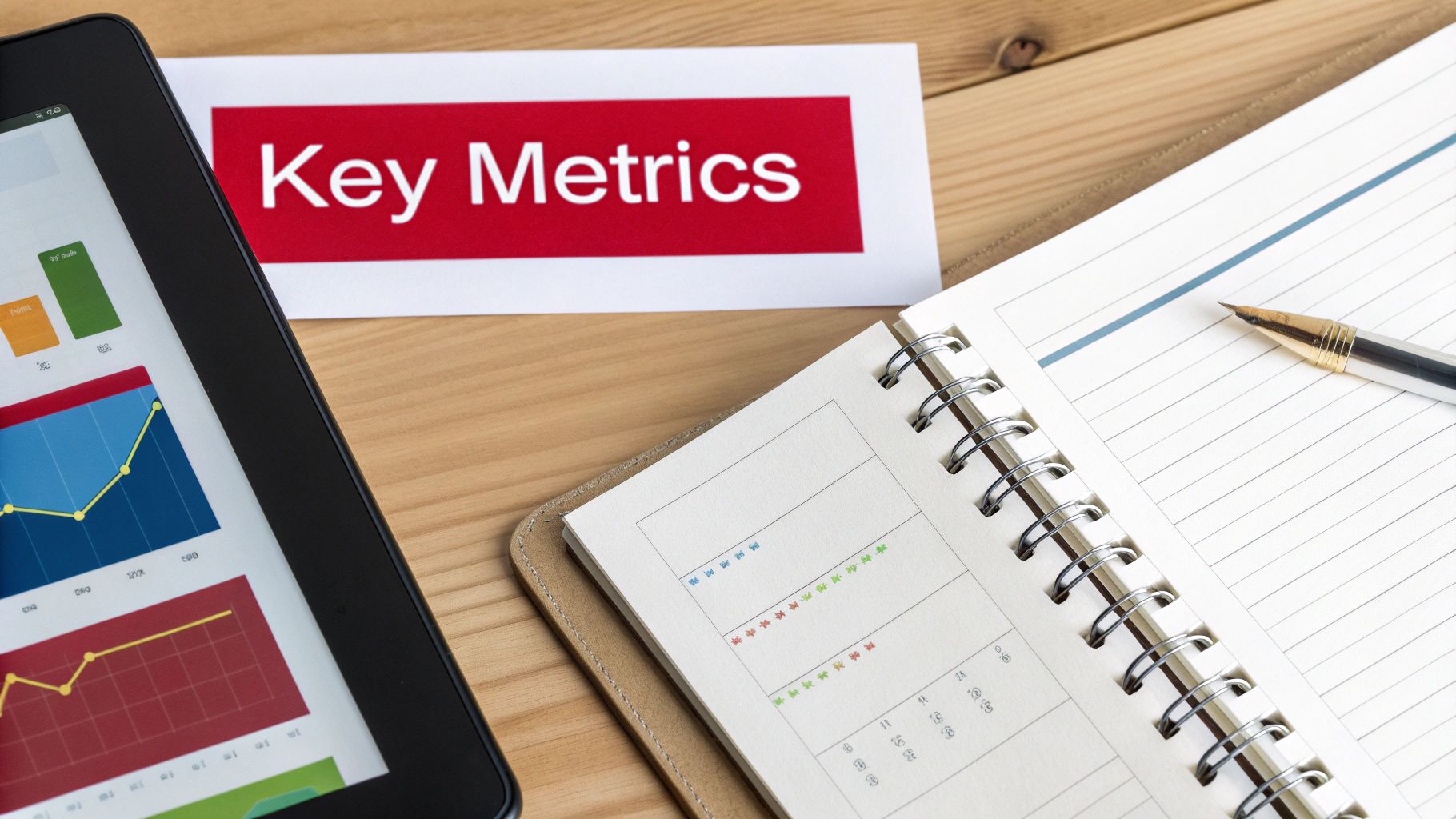 A dashboard showing various business analytics and key performance indicators.