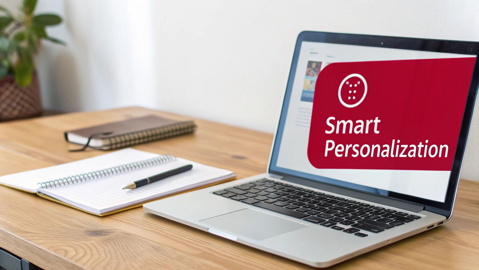 A person interacting with a personalized interface on a screen, showing tailored product recommendations.