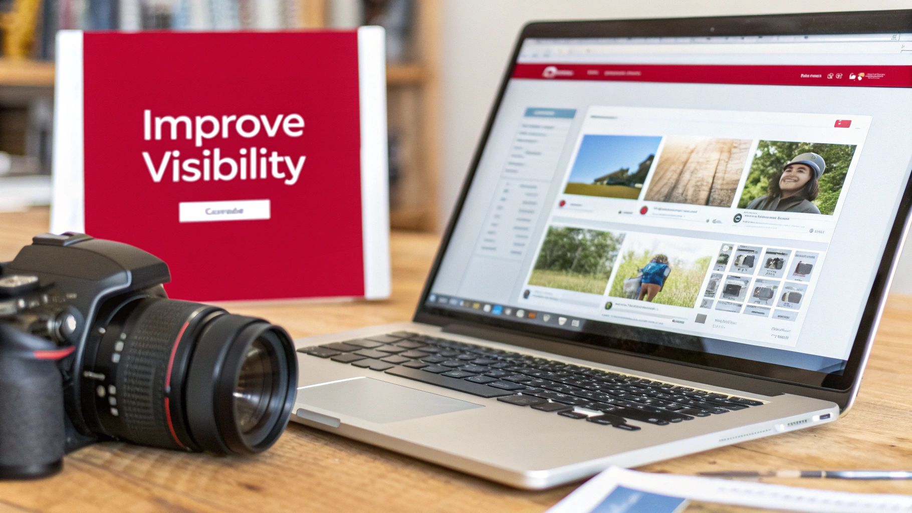 A warehouse worker scans packages on a conveyor belt, representing fulfillment logistics.
