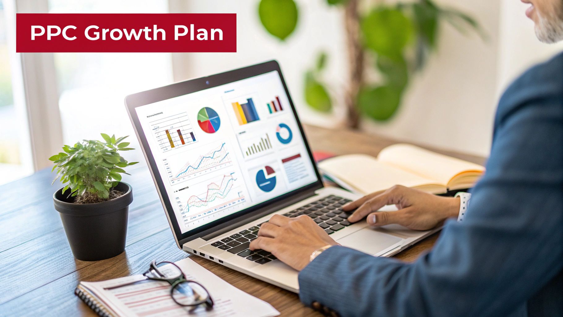 An Amazon PPC Agency analyzing data and creating a strategy.