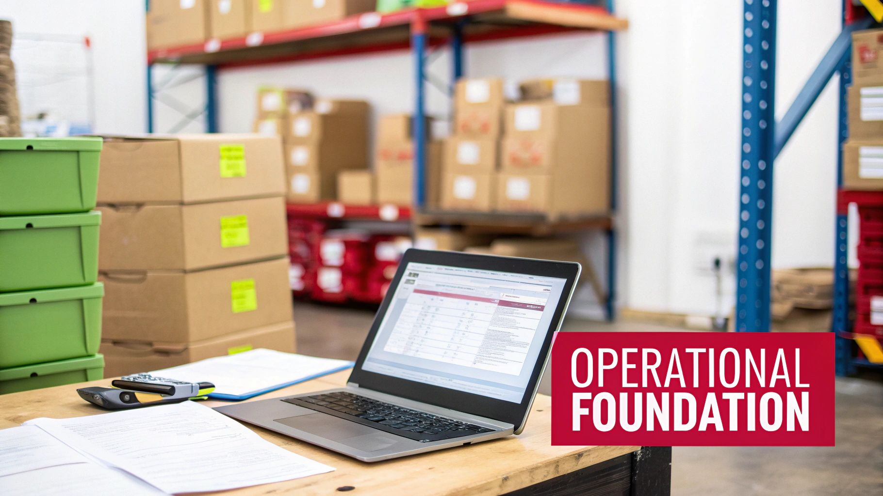 A person optimizing an Amazon product listing on a laptop, showing charts and images.